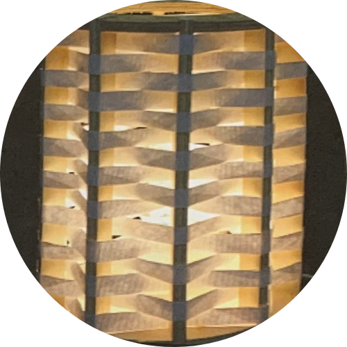 Photo of woven material lamp design